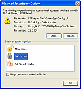 outlook programmatic access disabled